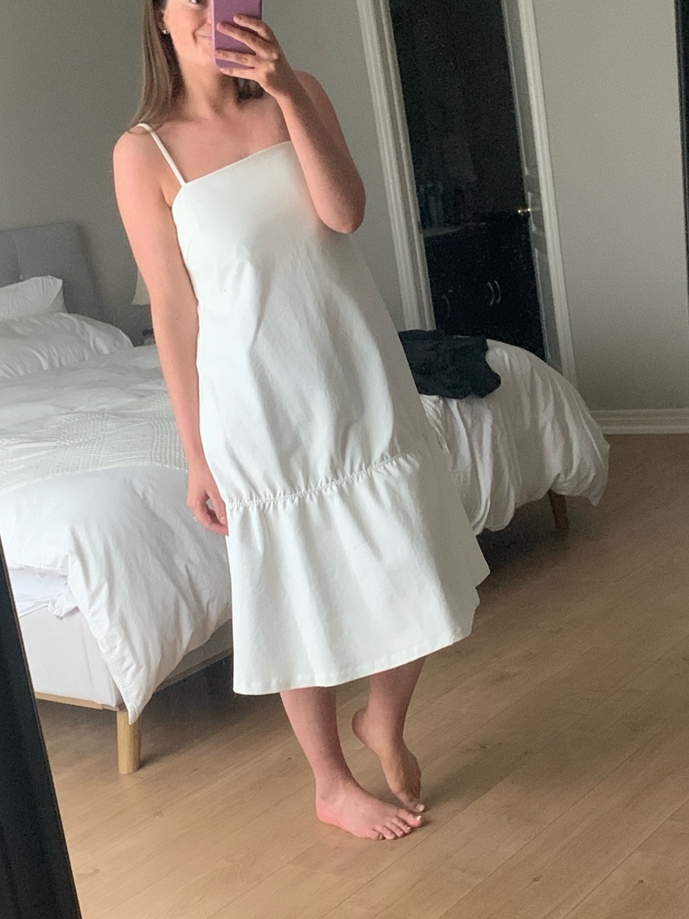 H&M midi dress with peplum hem